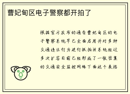 曹妃甸区电子警察都开拍了